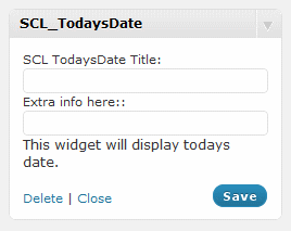 WordPress Todays Date Widget